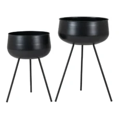 Pots De Fleurs Ardola 2 Pots De Fleurs En Noir -Promos Jardelis Boutique 01109149d472f019