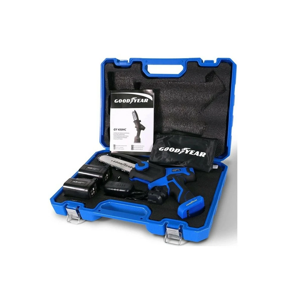 Scie Elagage Sans Fil 16,8v 2 Batteries Lithium 4ah Coupe Max 15 Cm Goodyear 3 Scie Elagage Sans Fil 16,8v 2 Batteries Lithium 4ah Coupe Max 15 Cm Goodyear – Image 3