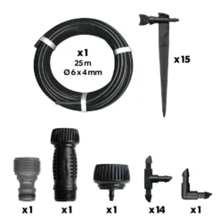 Kit D'arrosage Goutte à Goutte Balcons & Terrasses Ø.13X16 Mm - L 25m