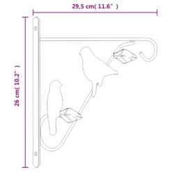 VIDAXL Supports De Panier Suspendu Avec Jardinières 4 Pcs Noir Acier -Promos Jardelis Boutique 1fa197dda0dca4da