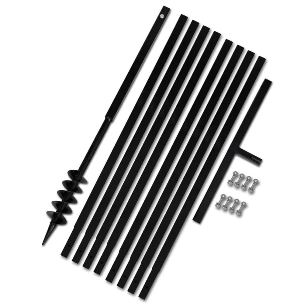 VIDAXL Tarière De Sol Avec Manche 80 Mm Et Tube D'extension 9 M Acier 1 VIDAXL Tarière De Sol Avec Manche 80 Mm Et Tube D'extension 9 M Acier