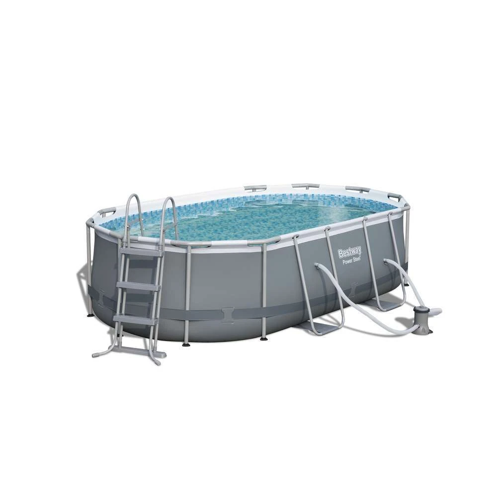 Bestway Kit Piscine Power Steel Frame Ovale L 424 L 250 H 100 1 Bestway Kit Piscine Power Steel Frame Ovale L 424 L 250 H 100