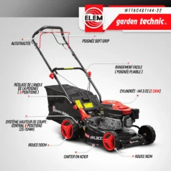 Tondeuse Thermique Autotractée 144.3cc - Largeur De Coupe 46cm - Elem Garden -Promos Jardelis Boutique 63c1367d8035b4.05057129