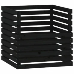 VIDAXL Composteur Noir 80x80x78 Cm Bois Massif De Pin
