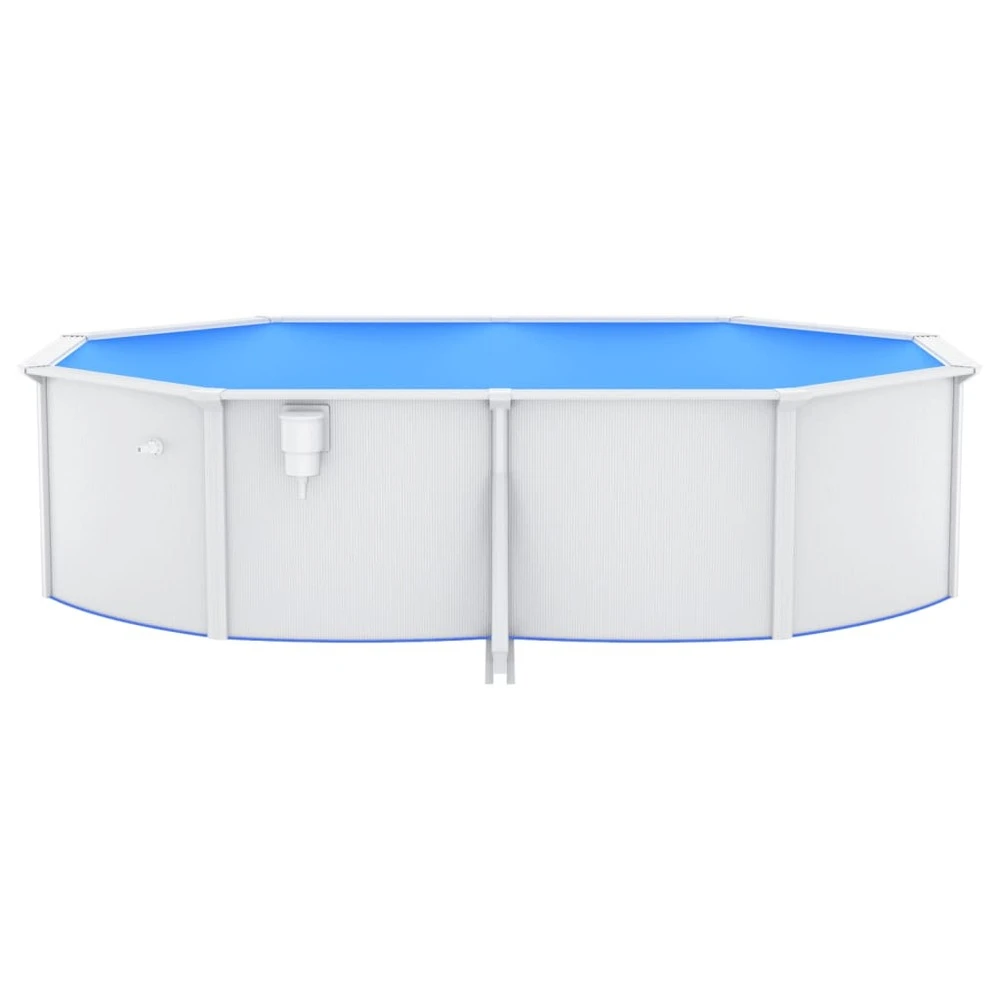 VIDAXL Piscine Ovale Avec Parois En Acier 490x360x120 Cm Blanc 5 VIDAXL Piscine Ovale Avec Parois En Acier 490x360x120 Cm Blanc – Image 5