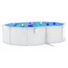 VIDAXL Piscine Ovale Avec Parois En Acier 490x360x120 Cm Blanc