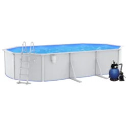 VIDAXL Piscine Avec Pompe Filtrante à Sable Et échelle 610x360x120 Cm -Promos Jardelis Boutique 6426d647ebf5b0.67673052