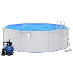 VIDAXL Piscine Avec Pompe Filtrante à Sable Et échelle 460x120 Cm -Promos Jardelis Boutique 6426d648db35b1.87726935