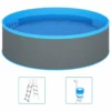 VIDAXL Piscine à éclaboussures Avec échelle Et Pompe 350x90 Cm Gris
