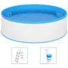 VIDAXL Piscine à éclaboussures Avec échelle Et Pompe 350x90 Cm Blanc