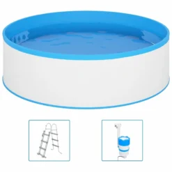 VIDAXL Piscine à éclaboussures Avec échelle Et Pompe 350x90 Cm Blanc -Promos Jardelis Boutique 6426d65a7398b1.44794055