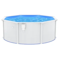 VIDAXL Piscine Avec Parois En Acier 360x120 Cm Blanc -Promos Jardelis Boutique 6426d65ba9e202.26584381