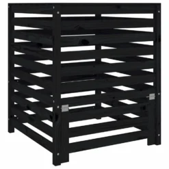 VIDAXL Composteur Noir 82,5x82,5x99,5 Cm Bois Massif De Pin