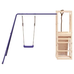 VIDAXL Maisonnette De Jeu Avec Mur D'escalade Balançoire Bois De Pin -Promos Jardelis Boutique 64302a335ef369.67683137