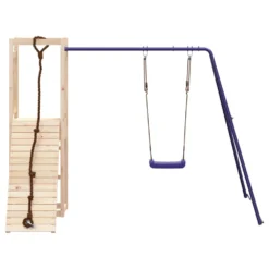 VIDAXL Maisonnette De Jeu Avec Mur D'escalade Balançoire Bois De Pin -Promos Jardelis Boutique 64302a3361f5c4.59462513