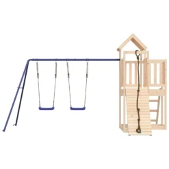 VIDAXL Maisonnette De Jeu Avec Mur D'escalade Balançoires Bois De Pin -Promos Jardelis Boutique 64302a66c7d9c4.27633391
