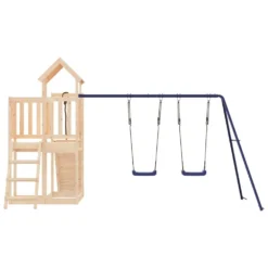 VIDAXL Maisonnette De Jeu Avec Mur D'escalade Balançoires Bois De Pin -Promos Jardelis Boutique 64302a66cdbf49.56675141