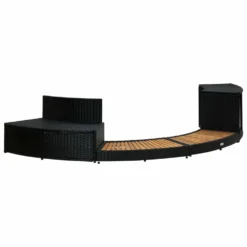 VIDAXL Contour Pour Spa Noir Poly Rotin Et Bois D'acacia Massif -Promos Jardelis Boutique 64351692af3e92.31587745