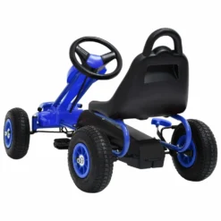 VIDAXL Kart à Pédales Avec Pneus Bleu -Promos Jardelis Boutique 643881af369264.59896871
