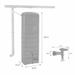 Récupérateur D'eau Mural Chastang 300l Beige Avec Kit Raccord Chéneau Inclus -Promos Jardelis Boutique 64467447468b54.55081113