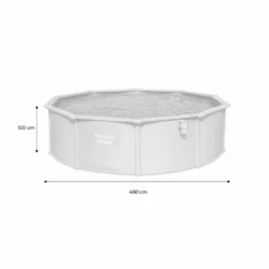 Piscine En Acier Hors Sol Hydrium Torrens . Ronde ø460 Cm. Blanche Avec Filtre à Sable. Tapis De Sol. Bâche Et échelle -Promos Jardelis Boutique 6446747bbc3df4.44584658