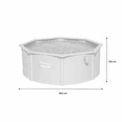 Piscine En Acier Hors Sol Hydrium Torrens . Ronde ø360cm. Blanche Avec Filtre à Sable. Tapis De Sol. Bâche Et échelle -Promos Jardelis Boutique 64467487b6a1e5.89569487