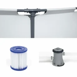 Piscine Tubulaire Bestway - Opalite Blanche - Piscine Ronde ø3.6m Avec Pompe -Promos Jardelis Boutique 644674a30432a8.77844423