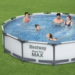 Piscine Tubulaire Bestway - Opalite Blanche - Piscine Ronde ø3.6m Avec Pompe -Promos Jardelis Boutique 644674a30dbec8.69919901