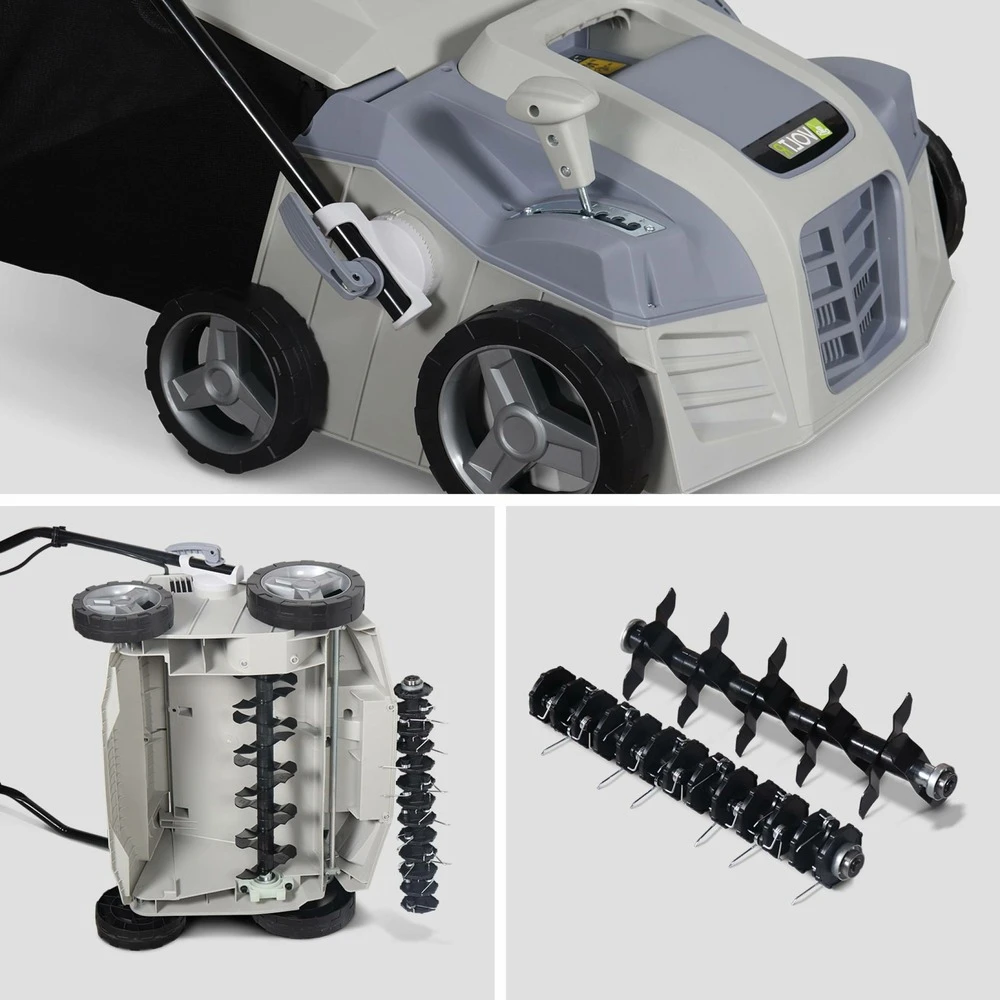 Voltr - Scarificateur électrique Gazon 1800w - Outil 2en1 Aérateur Et Démousseur Pelouse. 2 Rouleaux : Couteaux Et Griffes. 5 Voltr - Scarificateur électrique Gazon 1800w - Outil 2en1 Aérateur Et Démousseur Pelouse. 2 Rouleaux : Couteaux Et Griffes. – Image 5