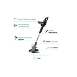 Coupe Bordure Sans Fil 20v Batterie Lithium 2.0 Ah + Chargeur Alpina Coupe 25cm -Promos Jardelis Boutique 6453a2a849b362.65904814