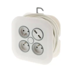 Enrouleur Domestique 7m - 3 Prises 2p+t 16a + 2x Usb -Promos Jardelis Boutique 645b90a5e14830.34948040