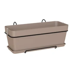 - Kit Jardiniere Capri 50cm V2 Taupe 50,2 X 28,5 X H20,7 Cm - 1,54l