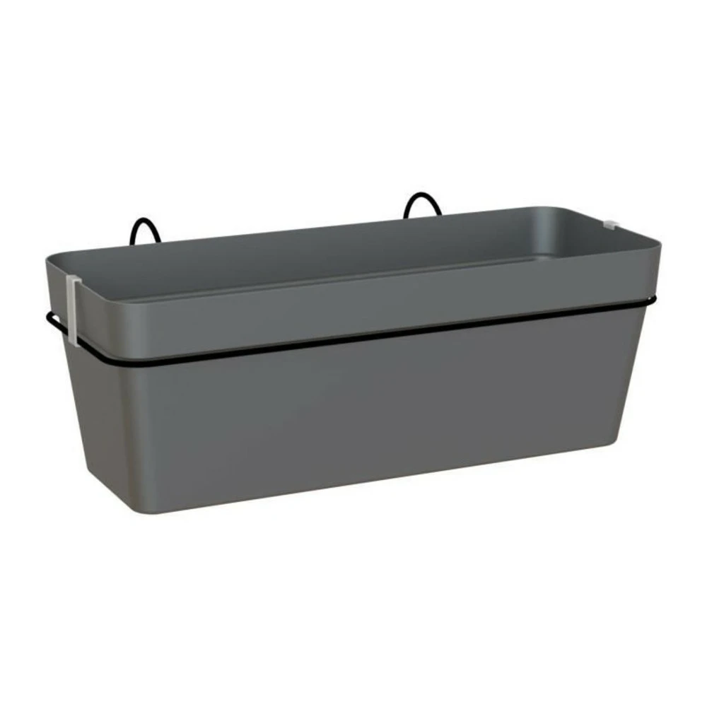 - Kit Balcon Jardiniere Capri Re 50cm V2 Anthracite 50,2 X 28,5 X H20 Cm - 1,45l 1 - Kit Balcon Jardiniere Capri Re 50cm V2 Anthracite 50,2 X 28,5 X H20 Cm - 1,45l