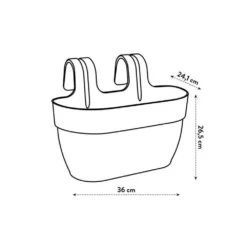 Elho - Pot De Fleurs - Vibia Campana Easy Hanger Medium - Rose Poussiere - Balcon Extérieur - L 24.1 X W 36 X H 26.5 Cm 7 Elho - Pot De Fleurs - Vibia Campana Easy Hanger Medium - Rose Poussiere - Balcon Extérieur - L 24.1 X W 36 X H 26.5 Cm -Promos Jardelis Boutique 645cf5729d4302.43668811
