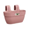 Elho - Pot De Fleurs - Vibia Campana Easy Hanger Medium - Rose Poussiere - Balcon Extérieur - L 24.1 X W 36 X H 26.5 Cm