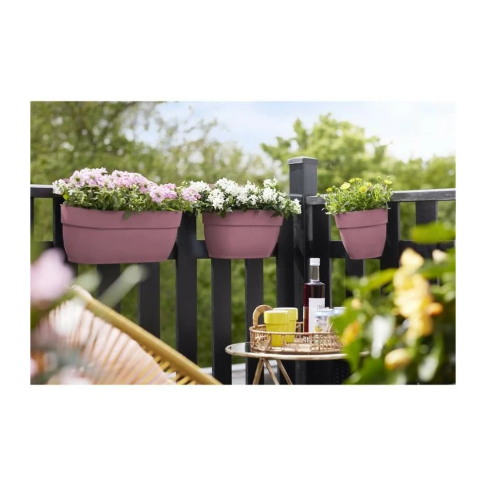 Elho - Pot De Fleurs - Vibia Campana Easy Hanger Medium - Rose Poussiere - Balcon Extérieur - L 24.1 X W 36 X H 26.5 Cm 2 Elho - Pot De Fleurs - Vibia Campana Easy Hanger Medium - Rose Poussiere - Balcon Extérieur - L 24.1 X W 36 X H 26.5 Cm – Image 2