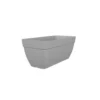 Jardiniere Capri Campana Xl - Plastique - 80 Cm - Gris Clair -