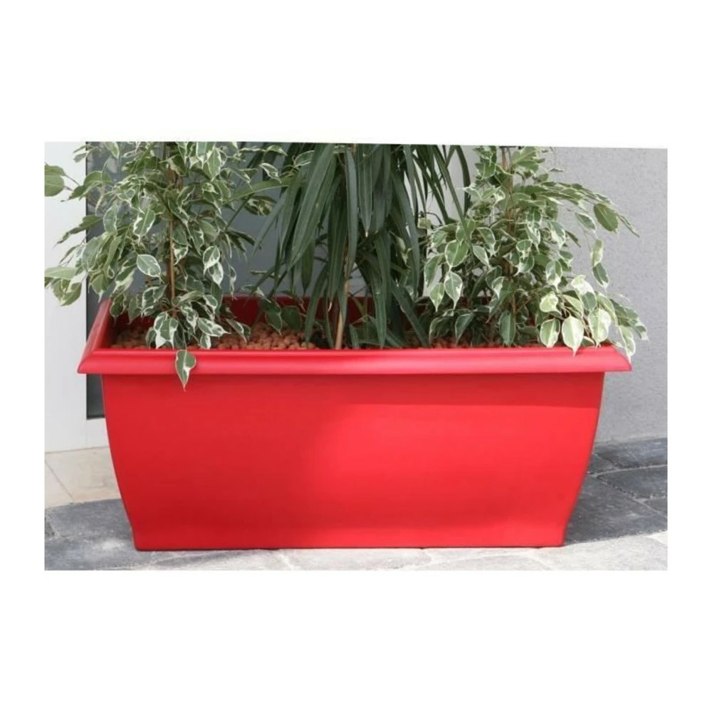Riviera Jardiniere Evolution - 80 X 40 X H 32 Cm - 64 L - Rouge 1 Riviera Jardiniere Evolution - 80 X 40 X H 32 Cm - 64 L - Rouge