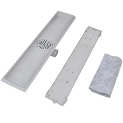 VIDAXL Drain De Douche Linéaire 2 Pcs 630 X 140 Mm Acier Inoxydable -Promos Jardelis Boutique 645cf84028b194.03301128