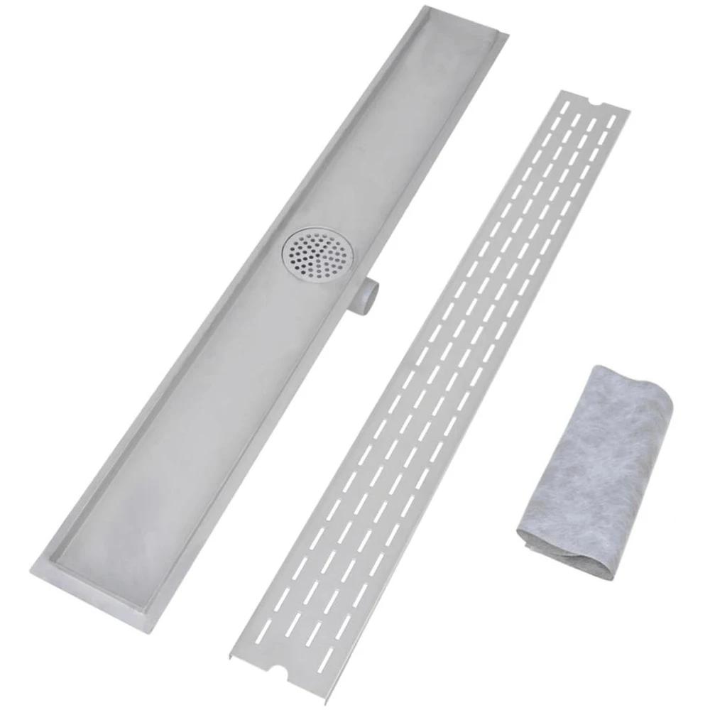 VIDAXL Drain De Douche Linéaire 2pcs Ligne 1030x140mm Acier Inoxydable 4 VIDAXL Drain De Douche Linéaire 2pcs Ligne 1030x140mm Acier Inoxydable – Image 4