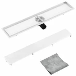 VIDAXL Drain De Douche Avec Couvercle 2 En 1 73x14 Cm Acier Inoxydable -Promos Jardelis Boutique 645d59e56300e1.55572470