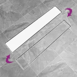 VIDAXL Drain De Douche Avec Couvercle 2 En 1 73x14 Cm Acier Inoxydable -Promos Jardelis Boutique 645d59e56b3409.23595083