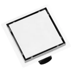 VIDAXL Drain De Douche Avec Couvercle 2 En 1 18x18 Cm Acier Inoxydable -Promos Jardelis Boutique 645d59fc2f2db3.12604953