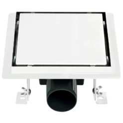 VIDAXL Drain De Douche Avec Couvercle 2 En 1 18x18 Cm Acier Inoxydable -Promos Jardelis Boutique 645d59fc324f60.99438903