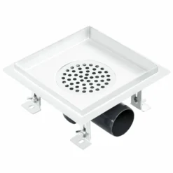 VIDAXL Drain De Douche Avec Couvercle 2 En 1 18x18 Cm Acier Inoxydable -Promos Jardelis Boutique 645d59fc353727.50474909