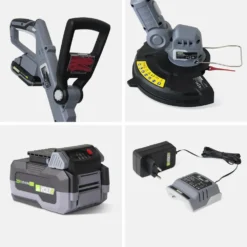 Voltr - Tondeuse à Gazon Sans Fil 30cm Batterie 20v Lithium 4ah Et Chargeur + Débroussailleuse Sans Fil ø25cm Avec Batterie Lithium -Promos Jardelis Boutique 64627aebebc862.99329642