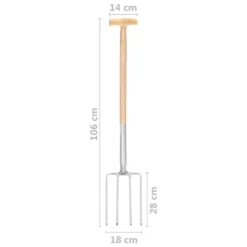 VIDAXL Fourche à Creuser De Jardin Poignée En T Inox Et Bois De Frêne -Promos Jardelis Boutique 6464c6307753f5.81770310