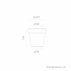 Pot De Fleurs Magnolia 120 ø120x114cm - Noir -Promos Jardelis Boutique 6470a362940350.23785515