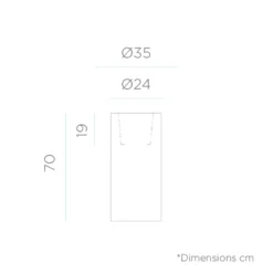 Pot De Fleurs Rond Palma 70 Blanc Opaque ø35x70cm -Promos Jardelis Boutique 6470a37e432d16.38488489