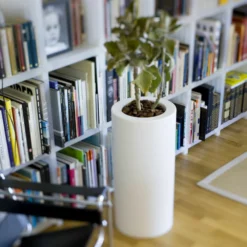 Pot De Fleurs Rond Palma 70 Blanc Opaque ø35x70cm -Promos Jardelis Boutique 6470a37e4705e4.33118741